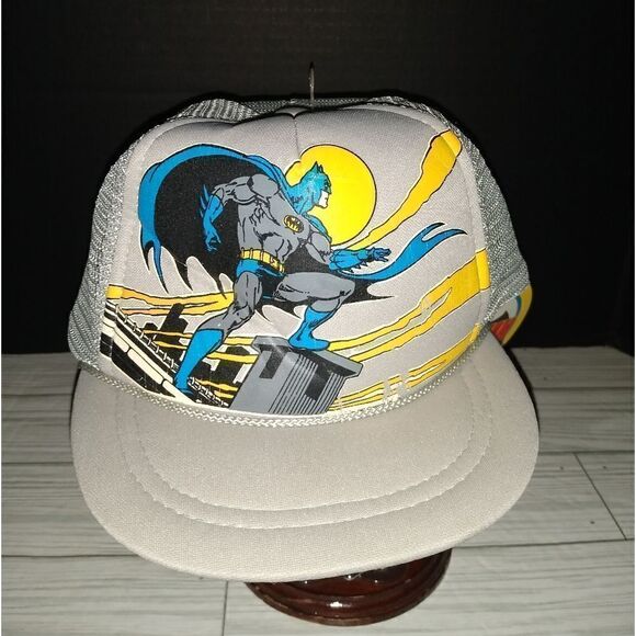 Just 4 Kids Vintage Batman DC Comics Kids Snapback Hat 1982 Graphic Print - Picture 3 of 10